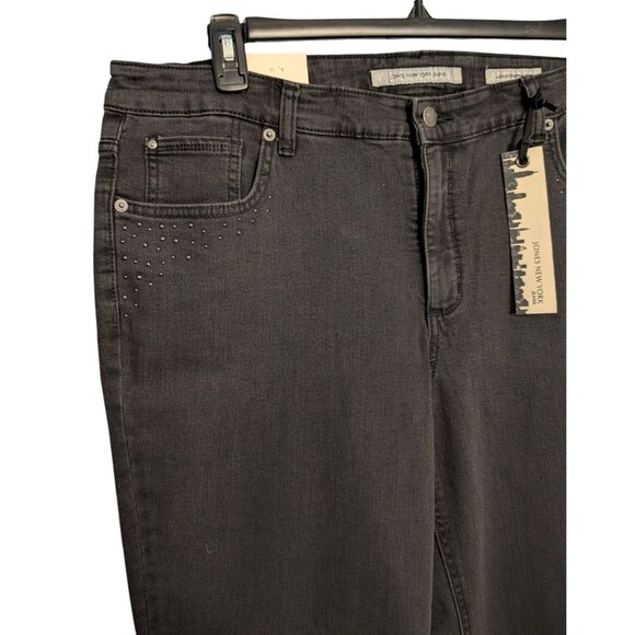 Jones New York Womens Graphite Straight Leg Jeans 20W Regular Secret Slimming Fe - Picture 5 of 14